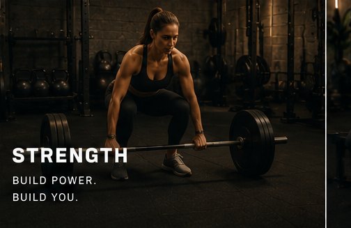 Athlete lifting a loaded barbell — strength training