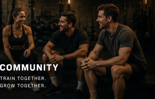 Small group of athletes together after training — community